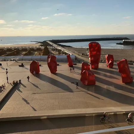 Panoramic View On Beach, Ships, Sea - Place To Be Appartement Ostende