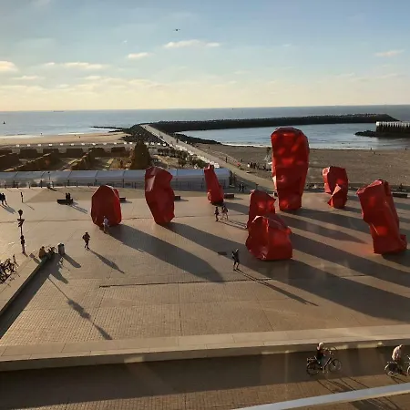 Panoramic View On Beach, Ships, Sea - Place To Be Apartamento Ostend
